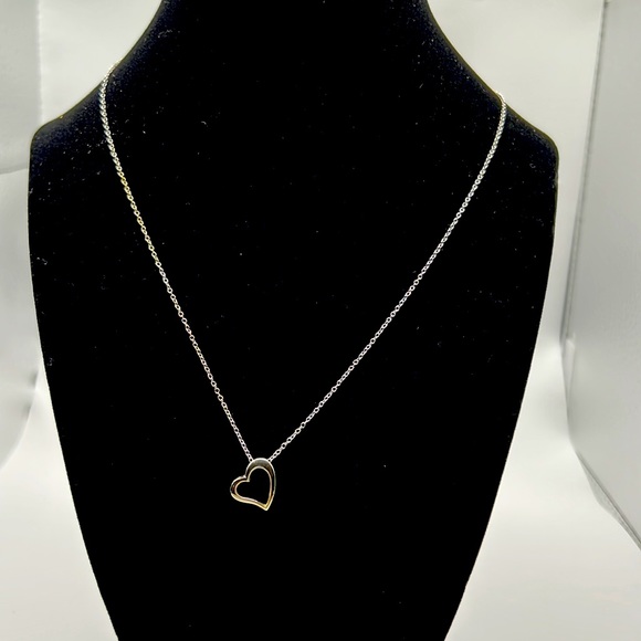 Adorable Sterling Silver Heart Necklace by Giani Bernini - Picture 2 of 6